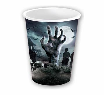 Halloween Bekers Kerkhof 240ml 6st, Verzenden, Nieuw
