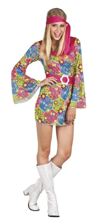 Hippie Jurkje M, Kleding | Dames, Carnavalskleding en Feestkleding, Verzenden, Nieuw