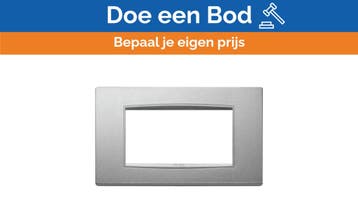 Bieden: Vimar Eikon Next Afdekraam 4-voudig Mat Zilver - P2, Watersport en Boten, Ophalen of Verzenden, Nieuw