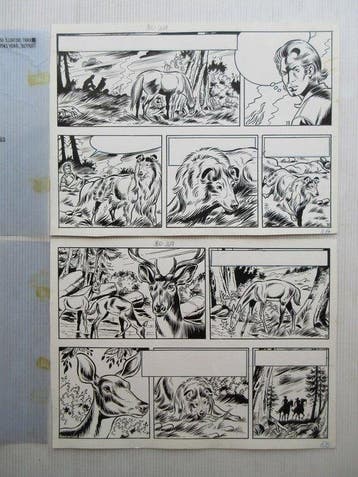 Bessy - Originele pagina (p.8) - De roodschimmel - 1, Boeken, Nieuw
