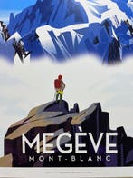 Monsieur Z - Affiche de Tourisme Megève - LAiguille, Mont