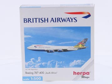 Schaal 1:500 Herpa 511414 Britisch Airways Boeing 747-400..., Ophalen of Verzenden, Gebruikt