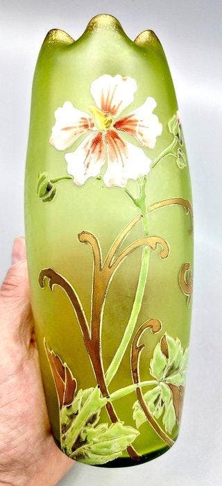 LEGRAS (1839-1916) - Vase - Sublime Vase « Olga » en verre, Antiquités & Art