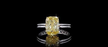 Ring - 14 karaat Witgoud, Geel goud - 3.29ct. tw. Geel, Nieuw