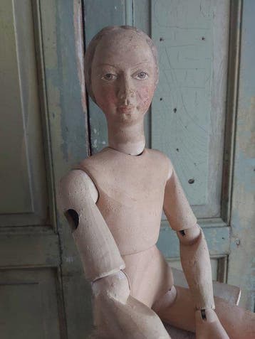 Mannequin - Antieke geledenpop tekenpop layfigure 1920s -