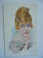 Illustratoren van art-deco en Art Nouveau - Ansichtkaart, Gelopen