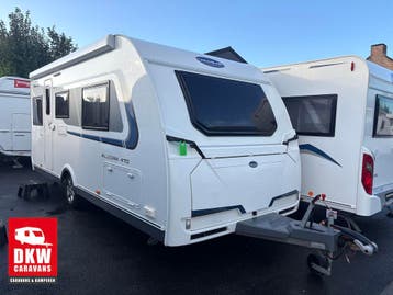 Caravelair Allegra 470 - 2019 - Airco, mover, luifel, Rondzit, 1250 - 1500 kg, Tot en met 4, Queensbed