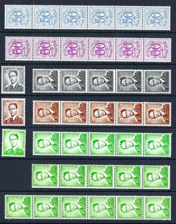 België - selectie Rolzegels, Gestempeld
