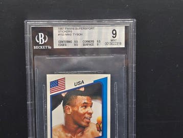 1987 Panini Mike Tyson #153 Rookie - Beckett 9 Graded, Nieuw