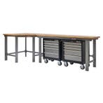 Werkbank hoekopstelling - Hoek werkbank 310 cm lang grijs, Ophalen of Verzenden, Nieuw