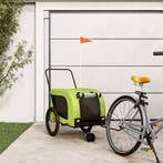 vidaXL Hondenfietstrailer oxford stof en ijzer groen en, Verzenden