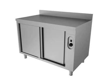 RVS Warmhoudkast, warmhouder met 2 schuifdeuren, B200 x D70