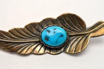 Broche à plumes Navajo - États-Unis (Sans prix de réserve)