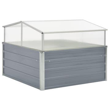 vidaXL Tuinkas 100x100x85 cm gegalvaniseerd staal grijs, Verzenden, Nieuw