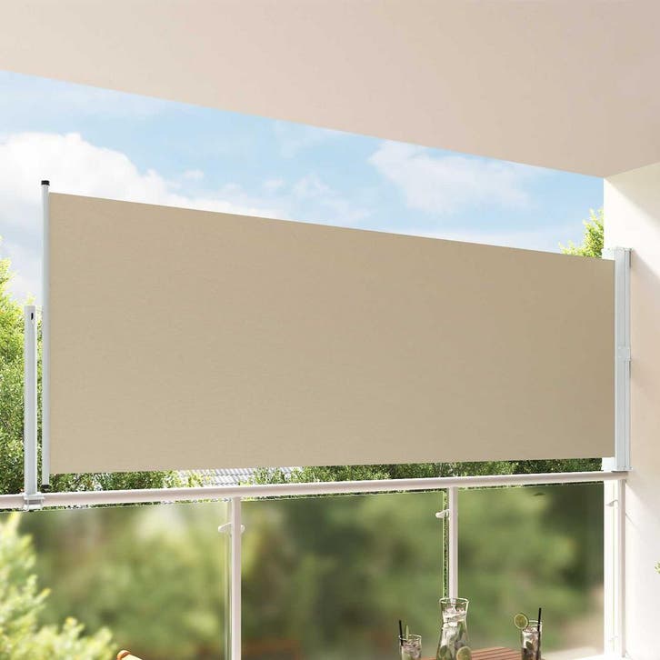 vidaXL Zijkant luifel 100% polyester, ijzer, staal, Tuin en Terras, Parasols, Nieuw, Verzenden