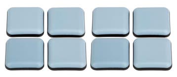 Set van 8 antikras meubelbeschermers (vierkant, 25 mm, PTFE, Doe-het-zelf en Bouw, Verzenden, Nieuw