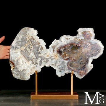 Formation dagate blanche rare - Dalle fascinante en agate