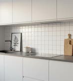 Wandtegel Revoir Paris Balance Handvorm Blanco Wit Mat 10x10, Doe-het-zelf en Bouw, Nieuw, Minder dan 20 cm, 10 m² of meer, Wandtegels