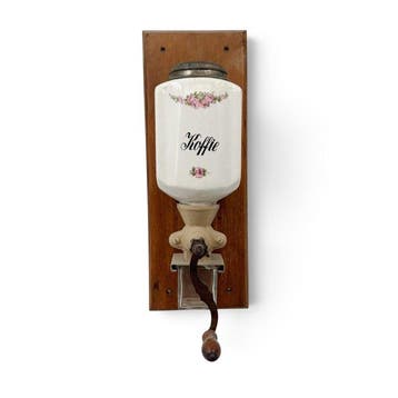 Koffiemolen - Petite Rose - Hout, Metaal, Glas, Keramiek -