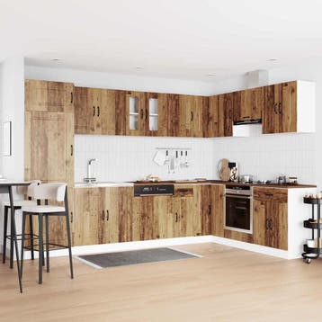 vidaXL Keuken Kast Kalmar Oudhout 80 x 46 x 81,5 cm Bewerkt, Verzenden, Nieuw