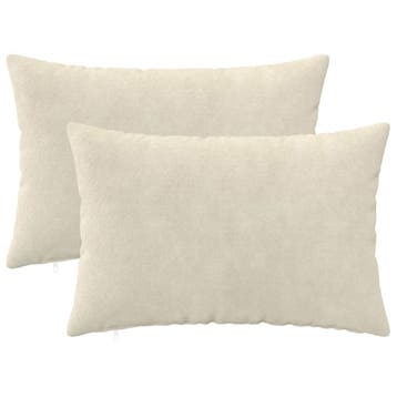 vidaXL Kussensloop 2 pcs HEERLEN Crèmekleurig 50 x 75 cm, Verzenden