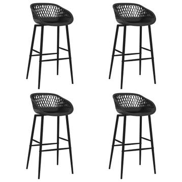vidaXL Barstoelen 4 st zwart, Verzenden, Nieuw