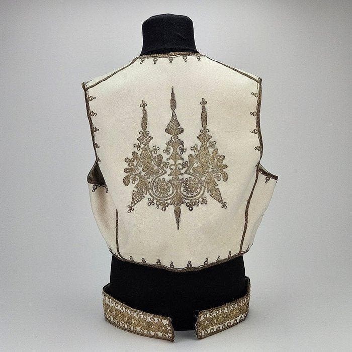 Ottomaanse cepken-vest met bijpassende riem en buidel -, Antiquités & Art, Art | Art non-occidental
