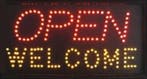 OPEN welkom lamp LED verlichting reclame bord lichtbak #F, Verzenden, Nieuw