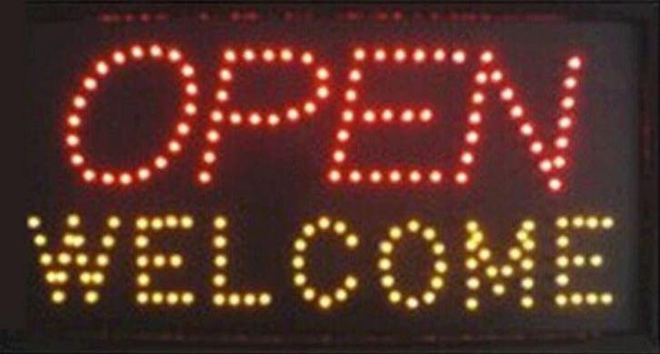 OPEN welkom lamp LED verlichting reclame bord lichtbak #F, Huis en Inrichting, Lampen | Overige, Nieuw, Verzenden