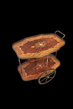 Serveerwagen - Hout, Messing