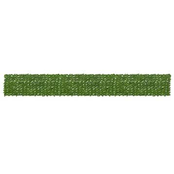 vidaXL Balkonscherm met bladeren Groen en Geel 600 x 75 cm, Verzenden, Nieuw