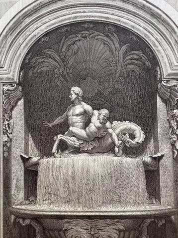 Jean Michel Chevotet (1698-1772) - Vue de la fontaine dans