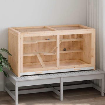 vidaXL Hamsterkooi 104x52x54 cm massief vurenhout, Verzenden