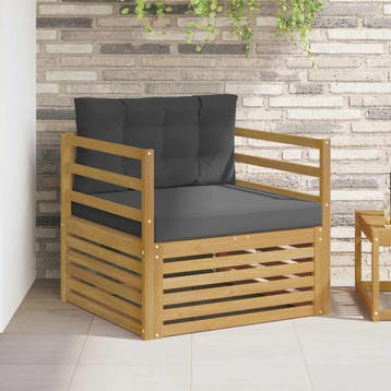 vidaXL Buitensofa Wit en antracietkleurig, Verzenden, Nieuw