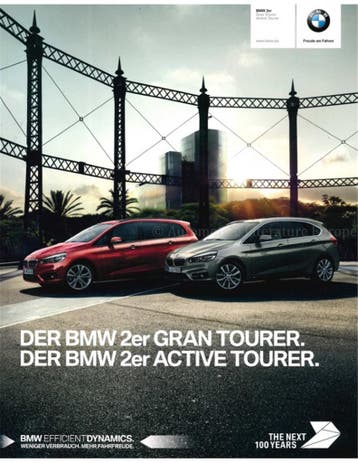 2016 BMW 2 SERIE GRAN / ACTIVE TOURER BROCHURE DUITS, Ophalen of Verzenden, Nieuw