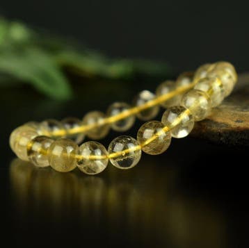 Goudkleurig rutielkwarts - Haar van Venus - Breedte: 10 mm-