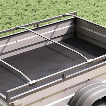 vidaXL Zeilbeugel voor aanhangers 3 zilver 102-155 cm, Verzenden