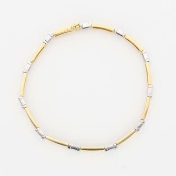 Armband - 14 karaat Geel goud, Witgoud Diamant (Natuurlijk), Nieuw