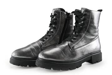 Muyters Veterboots in maat 39 Zilver, Kleding | Dames, Overige kleuren, Verzenden, Overige typen, Gedragen