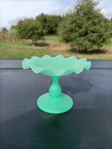 Schotel - Uraniumglas, Opaline glas - Baguier ouraline, Antiquités & Art