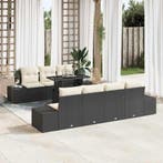 vidaXL Tuinbank Set met kussen 8 pcs Zwart en Crème, Verzenden, Nieuw