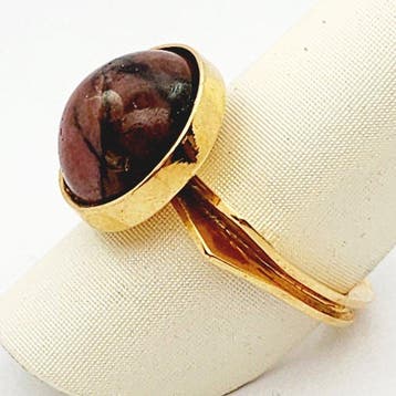 Ring - 18 karaat Geel goud - 5.00ct. tw. - Rodoniet, Nieuw