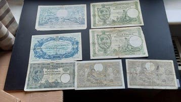 België. - 7 Banknotes - Various Dates (Zonder minimumprijs)