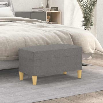 vidaXL Bankje 70x35x41 cm stof donkergrijs, Verzenden, Nieuw