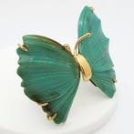 Bague - 18 carats Or jaune - 17.00ct. tw. Turquoise, Bijoux, Sacs & Beauté