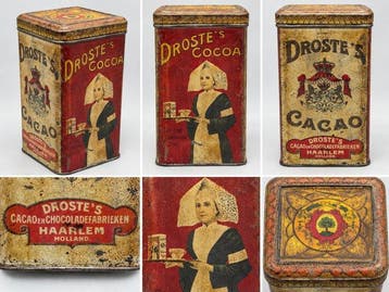 Historisch Droste’s cacaoblik – iconische verpleegster –