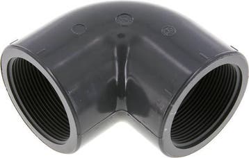 90° L-Koppeling Rp2'' Binnendraad PVC-U 16bar En 1452-3, Doe-het-zelf en Bouw, Verzenden, Nieuw