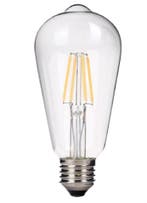 LED Filament - Dimbaar - E27 - ST64 | Warm wit Licht 2700k, Verzenden