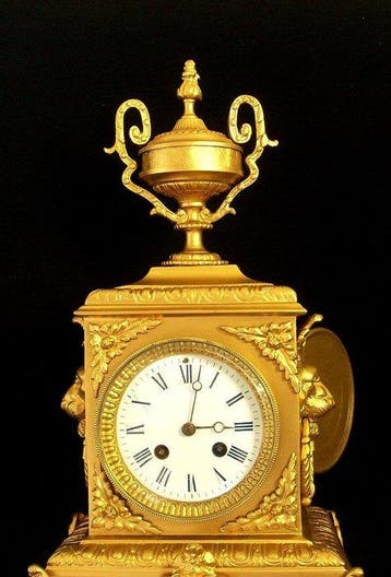 Figurale pendule - France 1888 JAPY Huge bronze clock, Antiek en Kunst