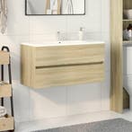vidaXL Wastafelkast 90x38,5x45 cm spaanplaat sonoma, Huis en Inrichting, Verzenden, Nieuw
